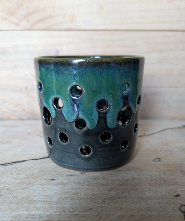 Taller holes tealight holder