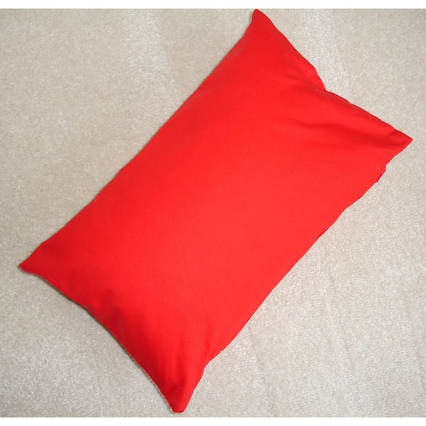 Red Tempur Travel Pillow Cover 16"x10" 16x10 Bright Red Pillowcase