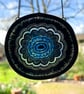 Blue Flower Stained Glass Decoration