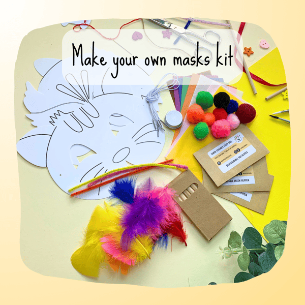 Decorate Your Own Animal Mask, DIY Animal Mask Craft Kit, Eco Friendly Craft