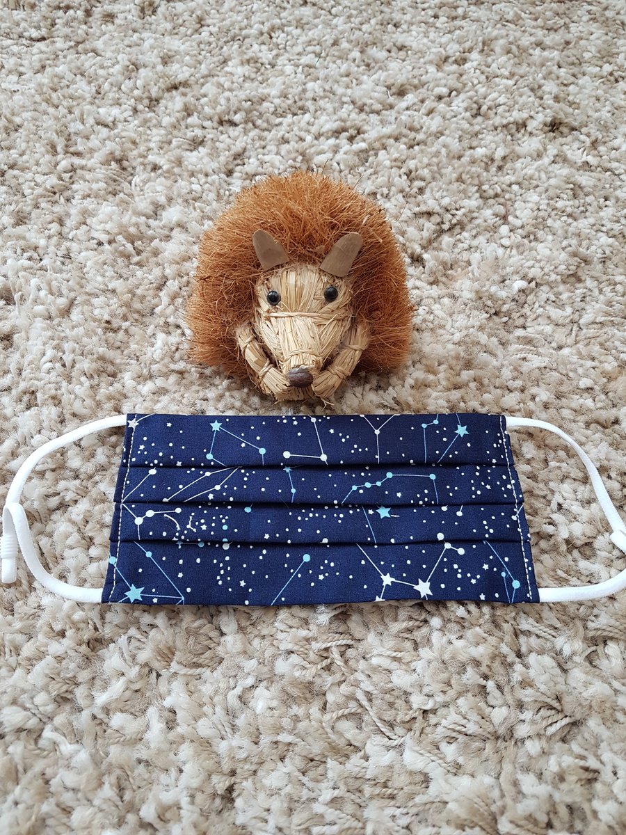 Small Adult or Teenager face covering - Star Constellations print