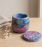 Purple Northern Lights Marbled Jewellery Box with Star Detail