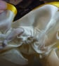 Luxery Yellow Rubber Duck Shower Cap Ajustable Large Size Waterproof Silk Trim - Image 3