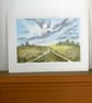 Handpainted Original Watercolour Art - Sunny Field - Image 4