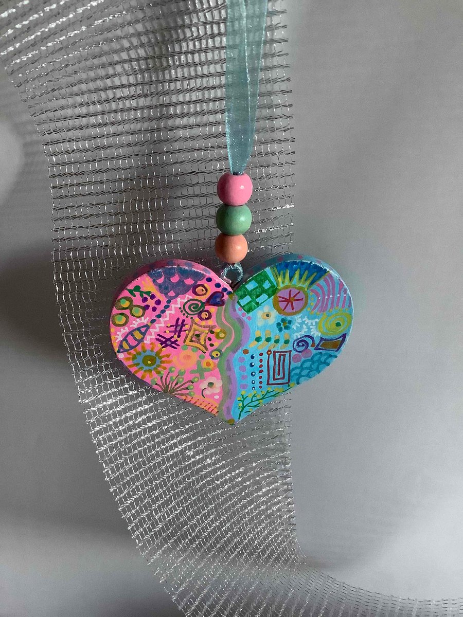 abstract wooden heart