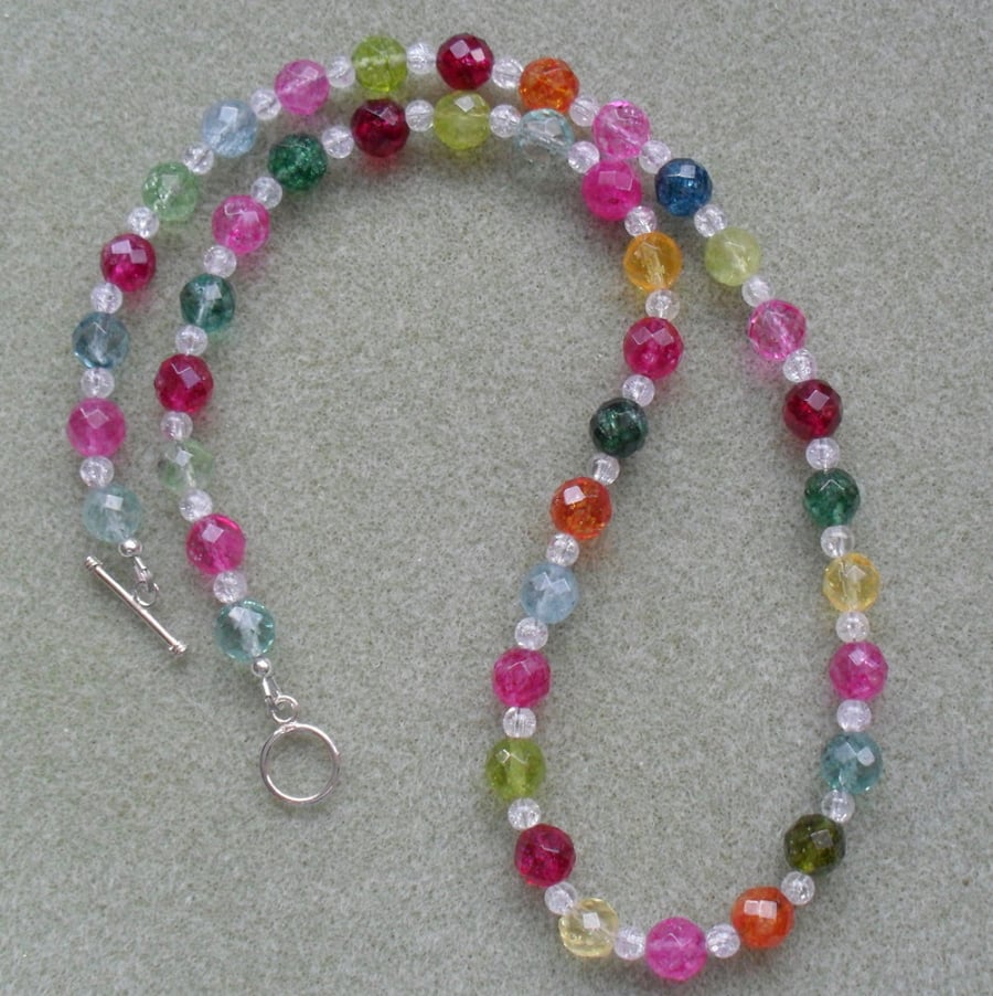  Multi coloured Quartz Necklace Colourful Necklace