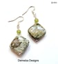 Peridot  & Jasper Sterling Silver Earrings - Image 3
