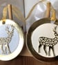 Handmade Gold Reindeer Christmas Ornament, Elegant Tree Decor - Image 3