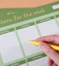 Happy Weekly Planner A4 Desk Pad Plan the Week 50 sheets Notepad Family Calendar - Image 4