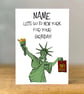 Personalised New York Birthday Card, USA Holiday Card