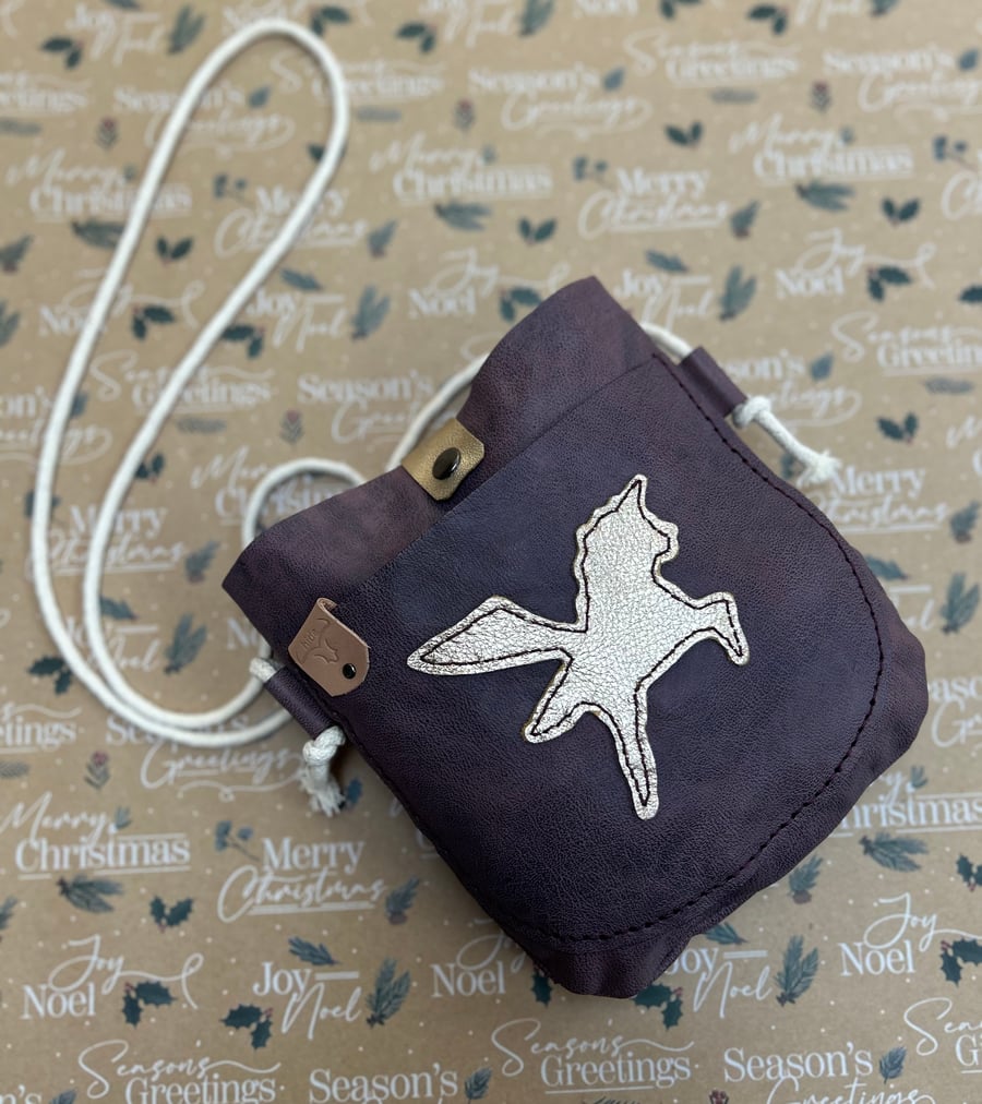 Unicorn crossbody leather bag lovely Christmas gift