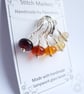 Lampwork Stitch Markers - Amber Gradient - Image 3