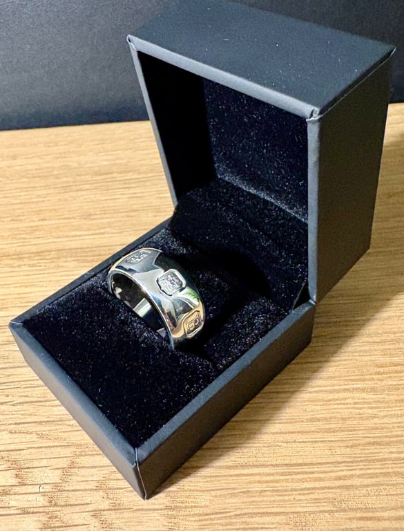 "Catalysis" - Heavy Sterling Silver Ring - 13g - Made To Any Size - 10mm x 3mm