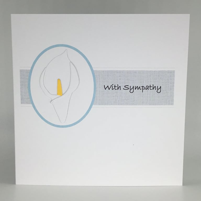 Sympathy card - grey lily