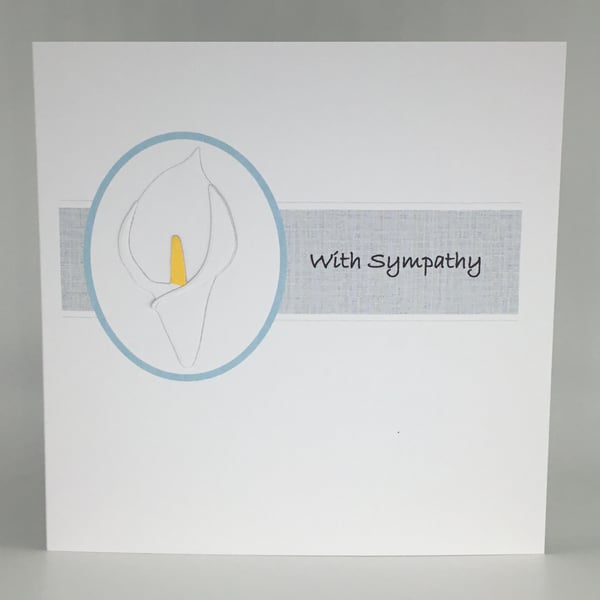 Sympathy card - grey lily