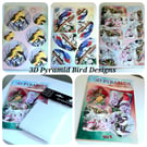 3D Pyramid Booklet of Birds with 7 Images