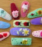 Bumblebee Felt Hair Clips - Hand made and embroidered - Image 5
