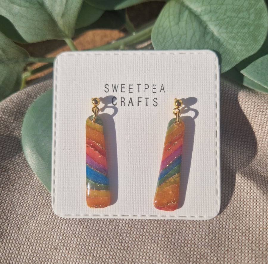 Polymer Clay Earrings: Spectrum 