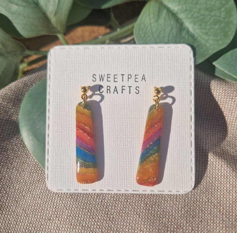 Polymer Clay Earrings: Spectrum 