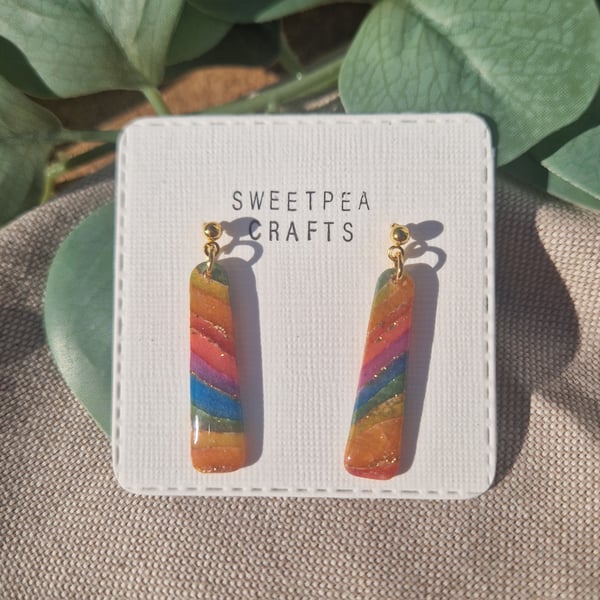 Polymer Clay Earrings: Spectrum 