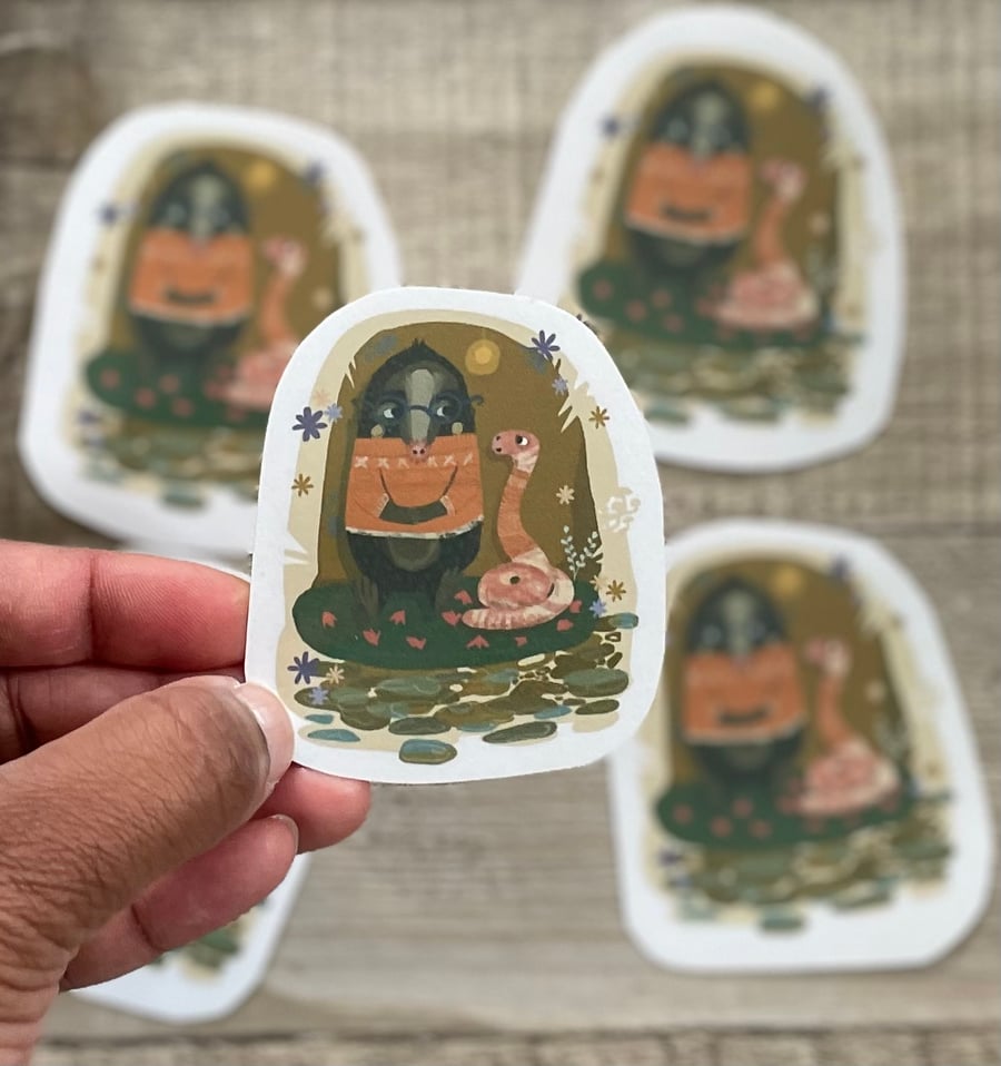 Autumn Creatures William Mole and Cecil Worm Illustrated Stickers