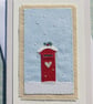 Thinking of you at Christmas - hand-stitched card for someone special - Image 2