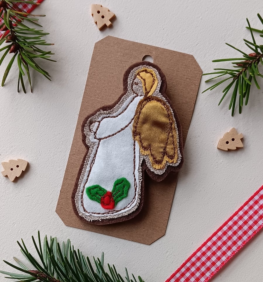 Christmas Angel Brooch