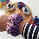 Crochet Set of 2 Frill Scrunchies 'Lucky Dip' Selection