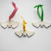 Decorations White Porcelain Petite Bats..