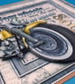 Motorbike Birthday Card, 8x8inches, 20x20cms  - Image 2