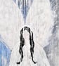 Angel with Large Wings, Small Original Canvas Art - Image 9