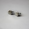 Recycled Sterling Silver Leaf Textured Ear Studs