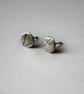 Recycled Sterling Silver Leaf Textured Ear Studs