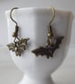 Bronze Coloured Bat Earrings 