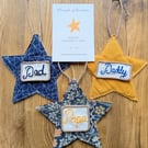 Personalised Father's Day Hanging Star Keepsake - Threads of Kindness Collection