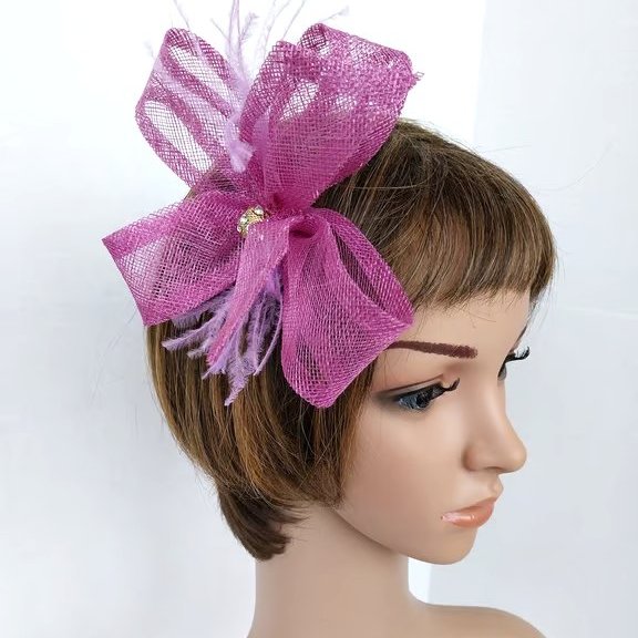 Small lilac fascinator clip