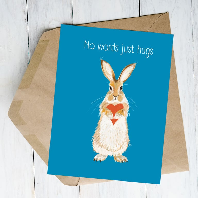 Blank card cute rabbit 