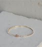 Silver Bangle With Gold Rings - Image 7