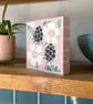 Mosaic Floral Art - Blackberry Mosaic Wall Plaque in Pastel Pink - Image 3