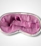 Lilac Magnolias Linen Lotus Flower Lavender Eye Mask - Image 4