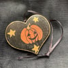 Halloween ghost and pumpkin heart