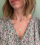 Handmade Gold & Silver Daisy Necklace (silver chain) - Image 5