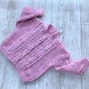 Hand knitted Girl's Aran Style cardigan in pink to fit 18 - 24 months