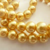 10mm gold glass pearls