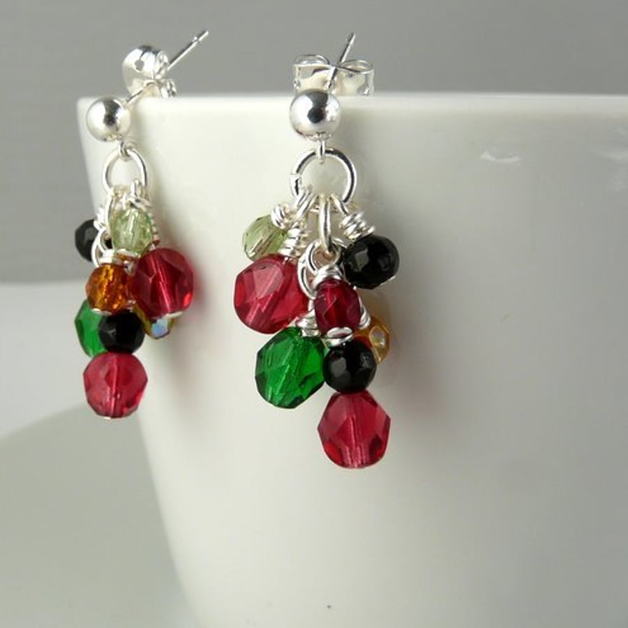 Bright and shiny dangle earrings