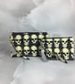 Skulls zip clutch bag, Detachable wrist strap, 2 size and colour options - Image 8