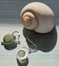 Olive Green Seaham Seaglass Dangling Earrings Sterling Silver 925 - Image 10