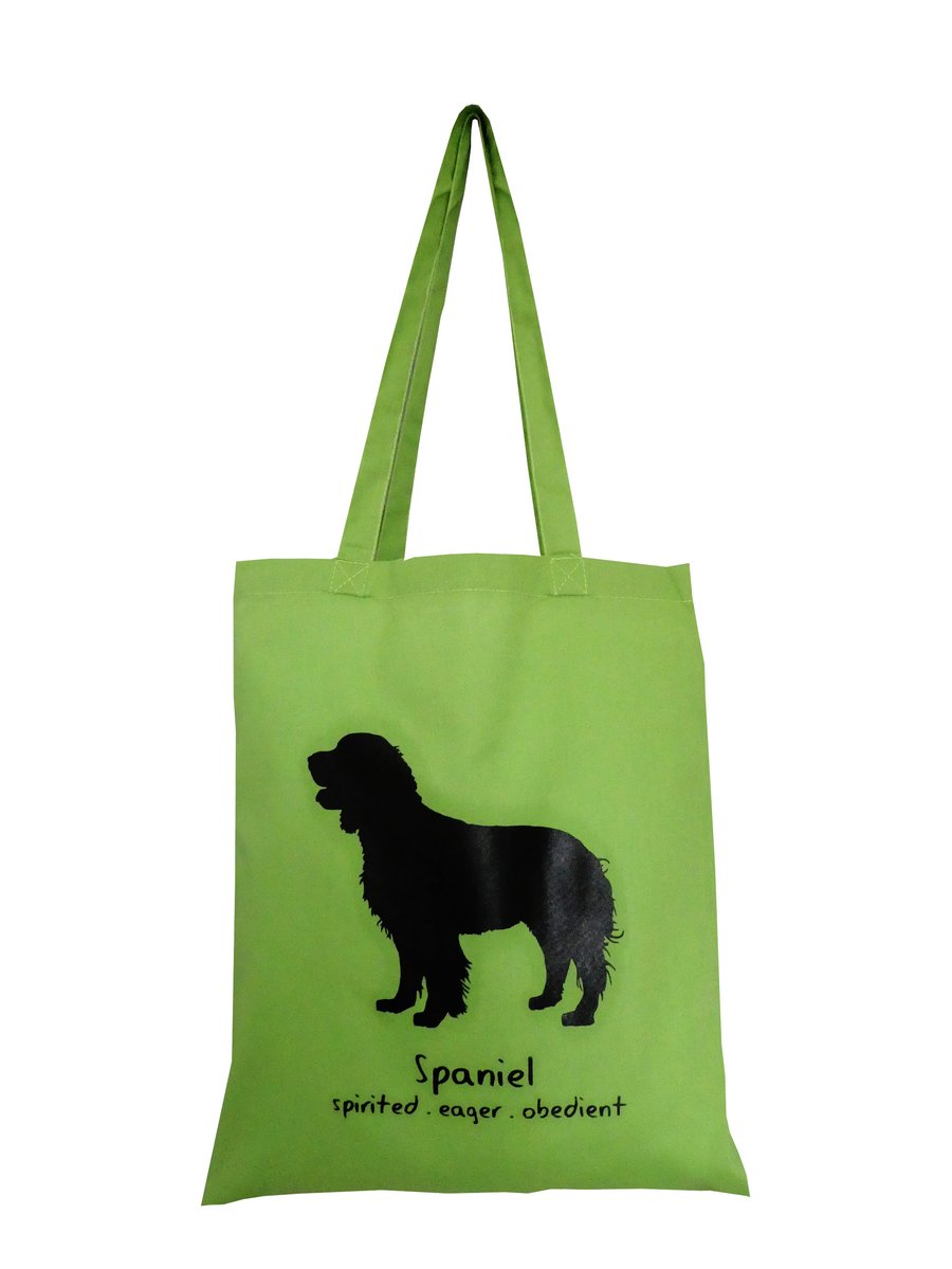 Digg Design SPANIEL cotton Tote Bag. Kiwi Green