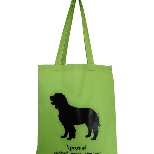 Digg Design SPANIEL cotton Tote Bag. Kiwi Green