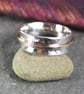 Silver and gold spinner ring. - Image 1